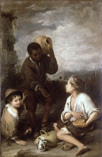 Tres niños, por Bartolomé Murillo