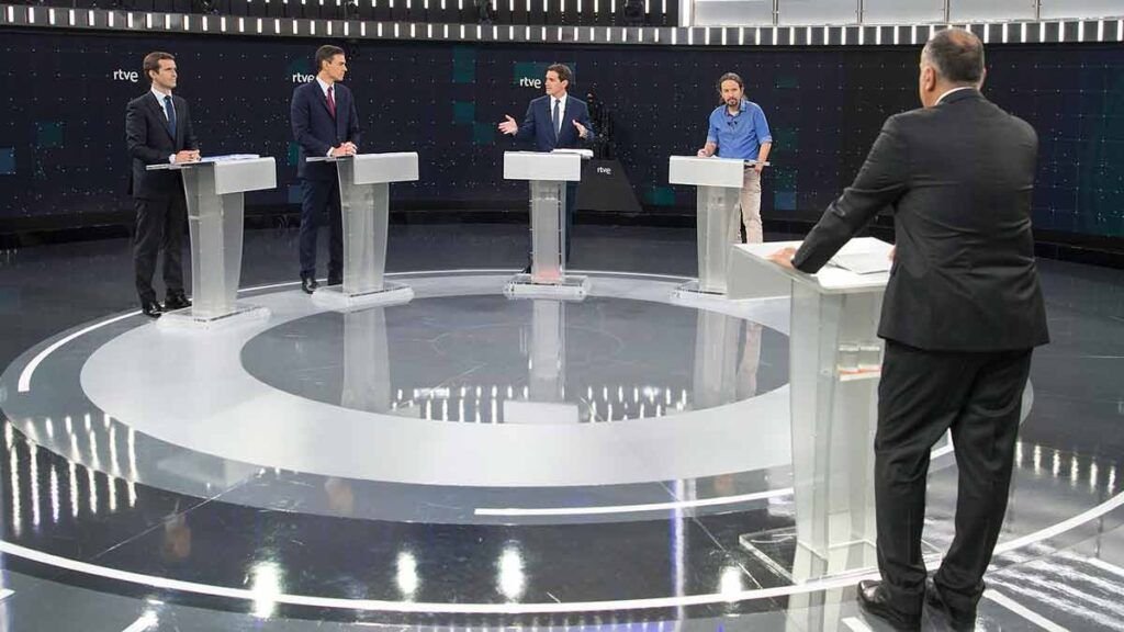 Debate electoral celebrado el 22 de abril de 2019 en TVE.