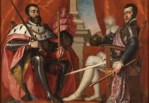 "Carlos V y Felipe II", por Antonio Arias Fernández, 1639-1640, Madrid, Museo del Prado.