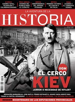 Portada del número 283 de la revista de historia La Aventura de la Historia, dedicada al cerco de Kiev por el ejército alemán durante la Segunda Guerra Mundial.