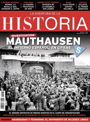 Portada del número 284 de la revista de historia La Aventura de la Historia, dedicada a los españoles en el campo de concentración nazi de Mauthausen.