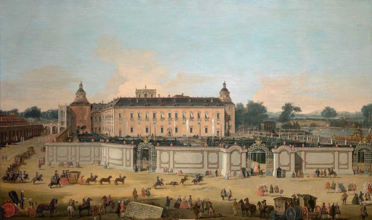 Vista del Palacio de Aranjuez, por Francesco Battaglioli, 1756, Museo del Prado.