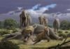 Reconstrucción de escena del yacimiento del Cerro de los Batallones. Ilustración: Mauricio Antón.