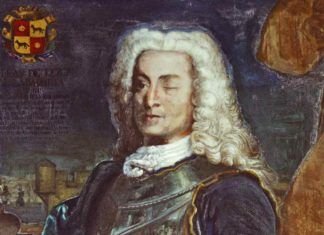 Retrato anónimo de Blas de Lezo conservado en el Museo Naval.