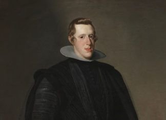 "Felipe IV" (detalle), Diego Velázquez, 1628, Madrid, Museo del Prado.