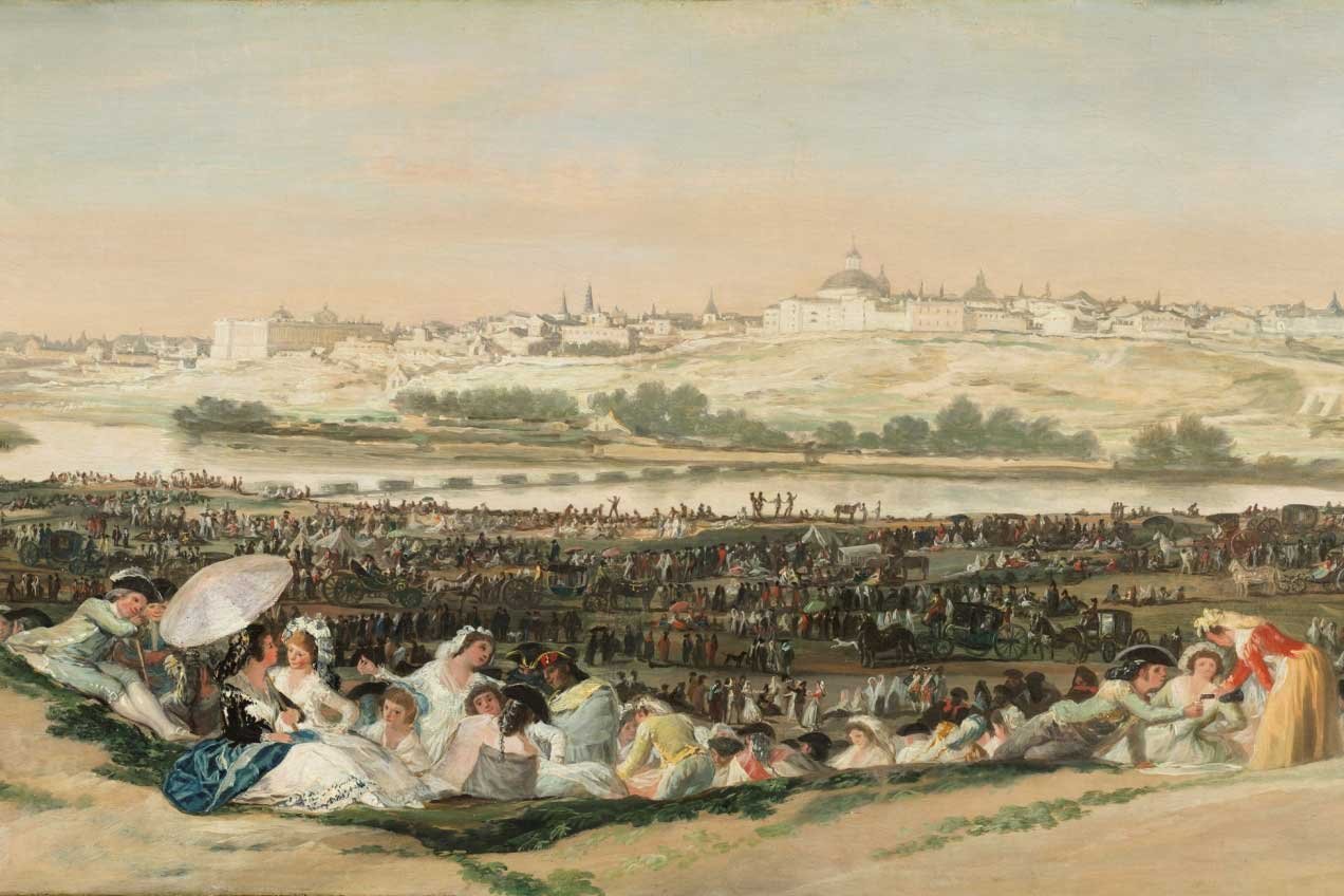 "La pradera de San Isidro" (detalle), Francisco de Goya y Lucientes, 1788.