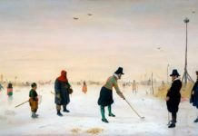 "Jugadores de kolf sobre el hielo", por Hendrick Avercamp, h. 1625, durante la pequeña edad de hielo.