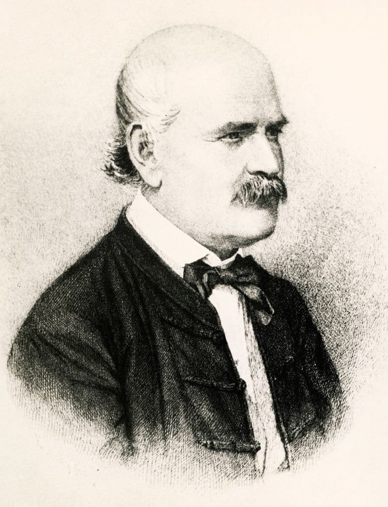 Grabado del Dr. Ignaz Semmelweis. 1860, de Jenő Doby