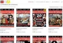 Algunos de los ejemplares disponibles de la revista de historia "La Aventura de la Historia".