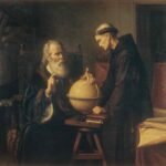 "Galileo en la Universidad de Padua demostrando las nuevas teorías astronómicas", por Félix Parra, 1873.