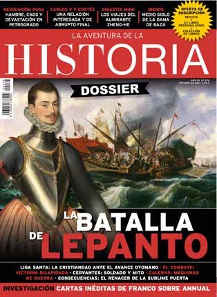 Portada del número 276 de la revista de historia La Aventura de la Historia, dedicada a la batalla de Lepanto.