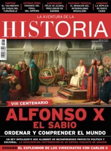 Portada del número 277 de la revista de historia "La Aventura de la Historia", ilustrada con una imagen del rey Alfonso X el Sabio.