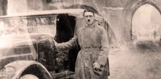 Hitler tras su salida de la cárcel de Landsberg, el 20 de diciembre de 1924, después del PUTSCH de Múnich.