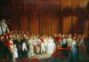 Boda de la reina Victoria con Alberto de Sajonia, en una pintura de George Hayter.