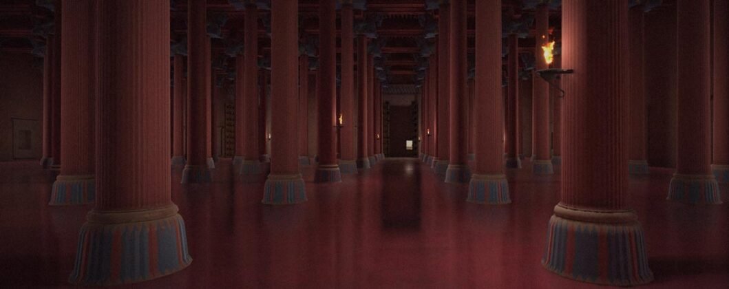 Recreación de la Sala de las 100 columnas de Persépolis.