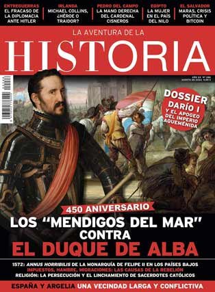 Imagen de la portada del número 286 de la revista de historia "La Aventura de la Historia", dedicada a la ofensiva de los "mendigos del mar" contra el duque de Alba.