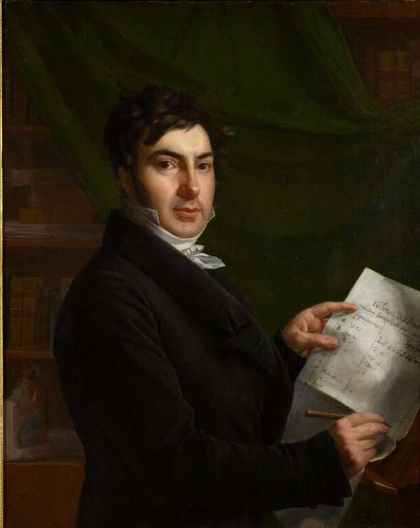 Jean-François Champollion, retratado por Madame de Rumilly.
