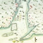 Mapa de la Bahia de Mobila, con las fuerzas desplegadas por Bernardo de Gálvez.