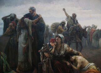 La expulsión de los moriscos, por Gabriel Puig Roda, 1894, Castellón, Museo de Bellas Artes.