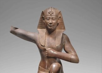 Figura ritual egipcia de los siglos IV y III a.C., Nueva York, Metropolitan Museum.