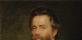 Herman Melville, retratado por Joseph Oriel Eaton en 1870.
