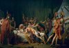 La muerte de Viriato, jefe de los lusitanos (1807), en una recreación pictórica de José Madrazo.