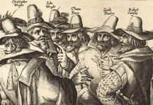 Ocho de los trece conspiradores liderados por Fawkes que quisieron que Inglaterra volviera a ser católica, en un grabado del siglo XVII.