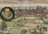 VISTA DE la ciudad entre 1572 y 1617, reproducida en el Civitates Orbis Terrarum. Junto a los funcionarios, el traslado de la Corte atrajo a la ciudad a miles de comerciantes, artesanos, artistas, malhechores y prostitutas. La población creció hasta los 70.000 habitantes. Abajo a la izquierda, FELIPE III,retratado por Frans Pourbus el Joven.