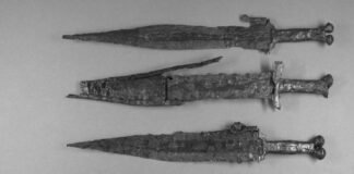 Espadas de antenas atrofiadas de las tumbas del Museo del Ejército.