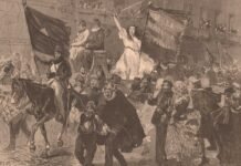 La proclamación de la I República el 11 de febrero de 1873 en Madrid.