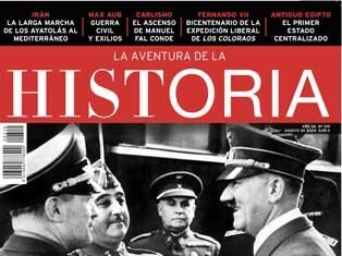 Portada del número 310 de La Aventura de la Historia, que dedica su Dossier al espionaje en España durante la IIGM y al rol de las mujeres en la conquista de América.