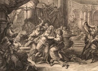 Alegoría del descubrimiento de Clodio en la fiesta de la Bona Dea.