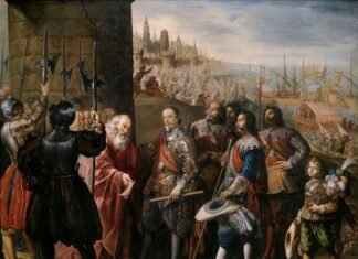 El socorro de Génova por el II marqués de Santa Cruz, pintado por Pereda en el siglo XVII (Museo del Prado).