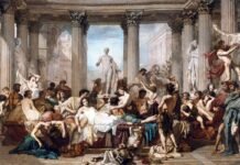 ROMANOS DE LA DECADENCIA, por Thomas Couture, 1847.