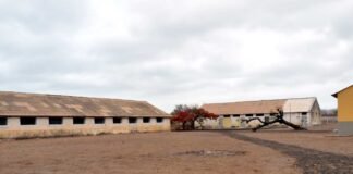 Interior del campo de concentración luso de Salazar dispuesto en Tarrafal.