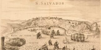 Toma de San Salvador de Bahía por la Flota holandesa en 1624. Escuela holandesa o alemana. 1624-1635. MNM-3795. Museo Naval.