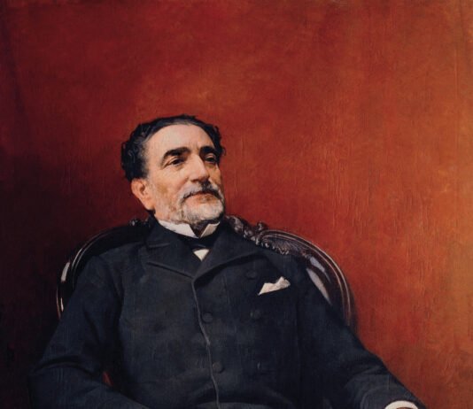 Sagasta, retratado por José Casado del Alisal en 1884, Madrid, Congreso de los Diputados.