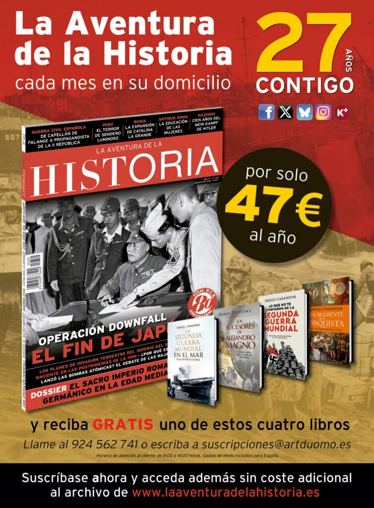 Suscríbete mes de agosto a la revista «La Aventura de la Historia» y recibe de regalo uno de estos cuatro libros.