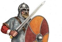 Recreación de uno de los jefes vikingos del siglo IX.