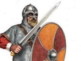 Recreación de uno de los jefes vikingos del siglo IX.