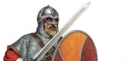 Recreación de uno de los jefes vikingos del siglo IX.