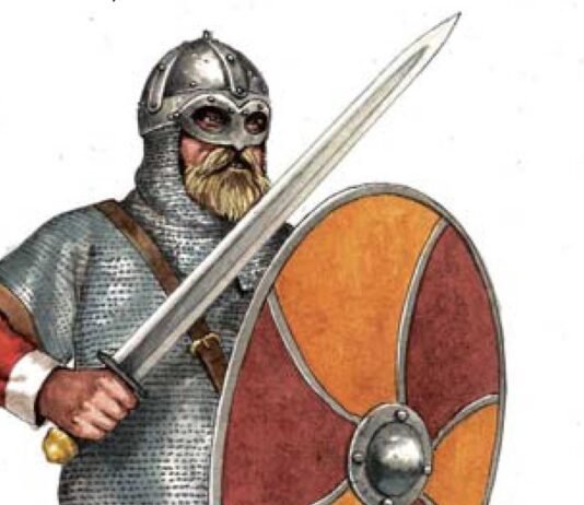 Recreación de uno de los jefes vikingos del siglo IX.