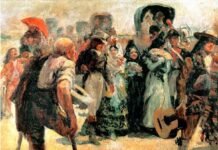 ¡A LAS CORTES, A LAS CORTES!, lienzo de Federico Godoy expuesto en el Museo de las Cortes de Cádiz.
