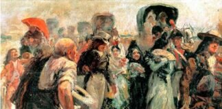 ¡A LAS CORTES, A LAS CORTES!, lienzo de Federico Godoy expuesto en el Museo de las Cortes de Cádiz.