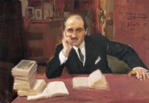 Retrato de Sorolla sobre Ortega