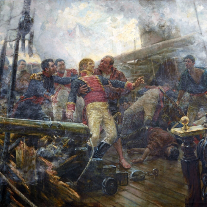 Muerte de Churruca (detalle), por Eugenio Álvarez Dumont, 1892, Madrid, Museo del Prado.