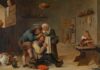 Recreación de una operación quirúrgica, en una obra de David Teniers, siglo XVII. La obra plasma la historia de la medicina