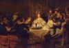 Rembrandt, un pintor al servicio del enemigo El banquete nupcial de Sansón, por Rembrandt, 1638, óleo sobre lienzo, 126,5 x 175,5 cm, Dresde, Gemäldegalerie Alte Meister.