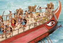 Las piezas de artillería –que arrojaban dardos o piedras– eran comunes en los grandes barcos (quinquerremes y mayores) de los reinos helenísticos. La innovación de Aníbal consistió en emplearla para arrojar recipientes con víboras a los buques enemigos, con un efecto fundamentalmente psicológico.