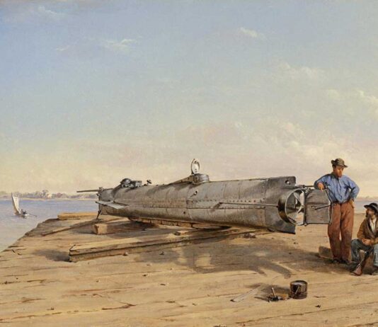 Cuadro que recrea el CSS Hunley.